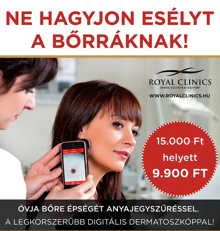 Anyajegyszűrés 9.900ft a Royal Clinics-nél!