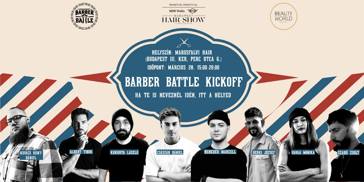 Barber Battle Budapest 2022 Kickoff - felkészítő esemény március 28.