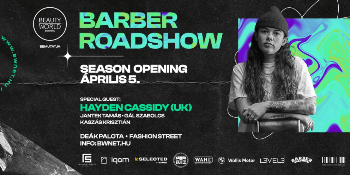 Női borbély klasszis a Barber Roadshow sztárvendége - Hayden Cassidy Budapesten!